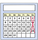Bild eines Terminkalenders